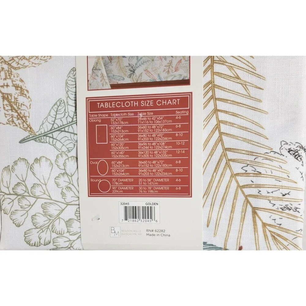 Printed Linen Tablecloth 60